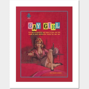 GAY GIRL - vintage retro LGBT book art Posters and Art